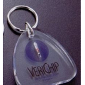 Lucite Triangle Key Chain (1 7/8"x1 7/8"x1/4")